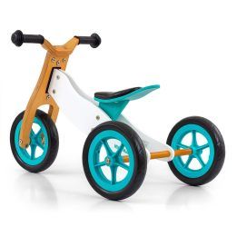 Vaikiškas 2 viename triratukas Milly Mally Cool Classic, mėtų spalvos