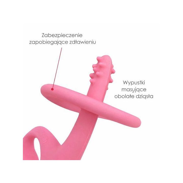 Kūdikių kramtukas Mombella Dancing Elephant, nuo 3 mėn., rožinis