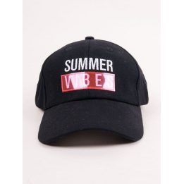 Moteriška beisbolo kepurė su „Summer vibes“, Scorpio, juoda