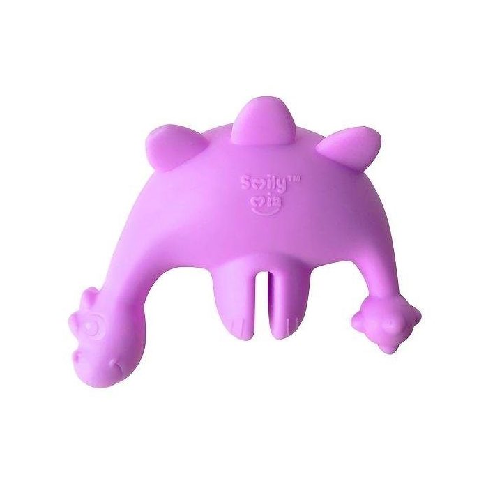 Vaikiškas šiaudelių rinkinys su dinozauru Smily Mia, violetinis