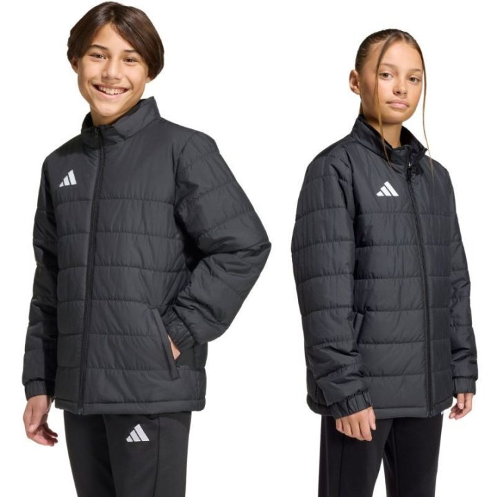 Vaikiška dygsniuota striukė adidas Entrada 26 Light, juoda
