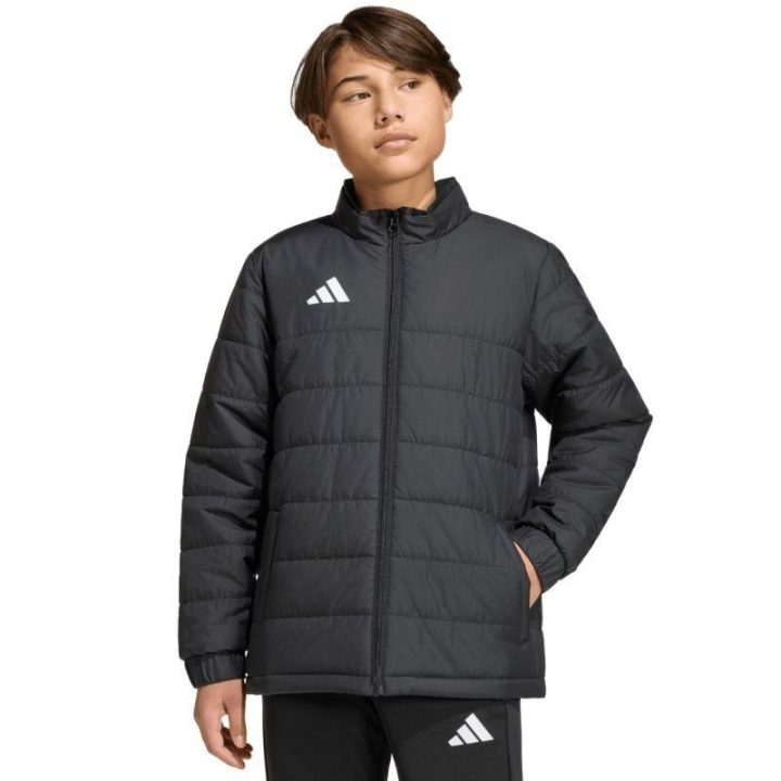 Vaikiška dygsniuota striukė adidas Entrada 26 Light, juoda