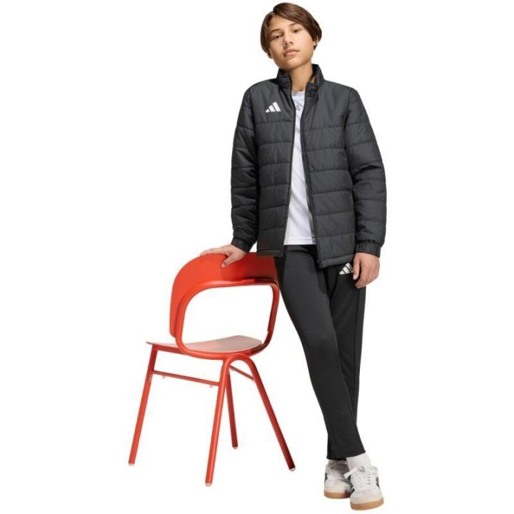 Vaikiška dygsniuota striukė adidas Entrada 26 Light, juoda