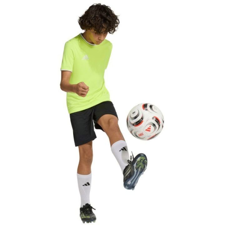 Vaikiški futbolo marškinėliai adidas Entrada 26, neoniniai geltoni