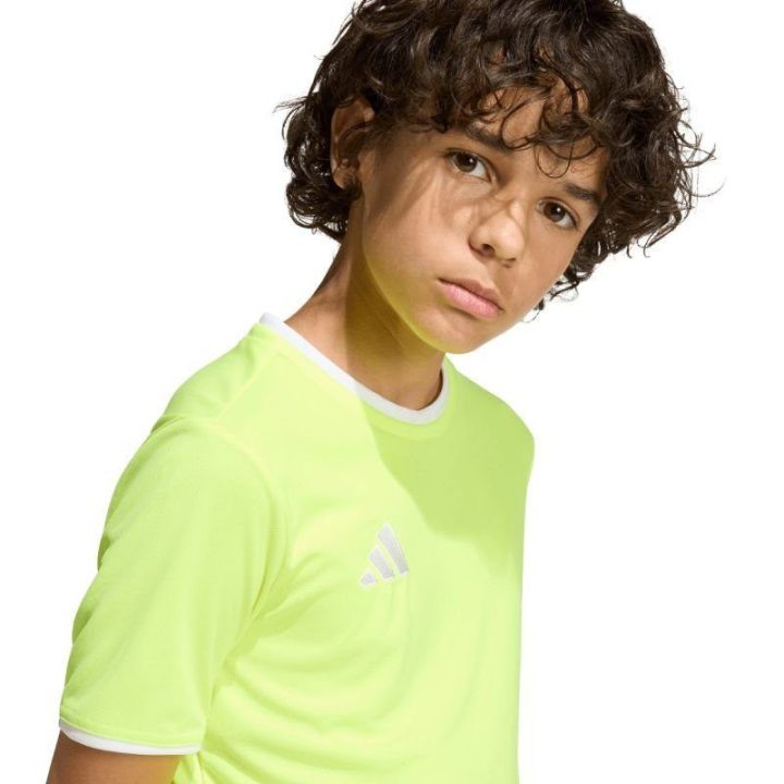 Vaikiški futbolo marškinėliai adidas Entrada 26, neoniniai geltoni