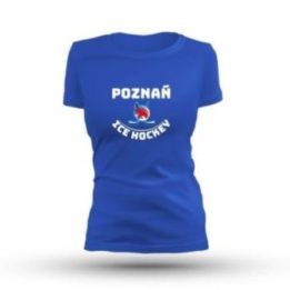 Moteriški medvilniniai marškinėliai HOCKEY PTH Koziołki, mėlyni