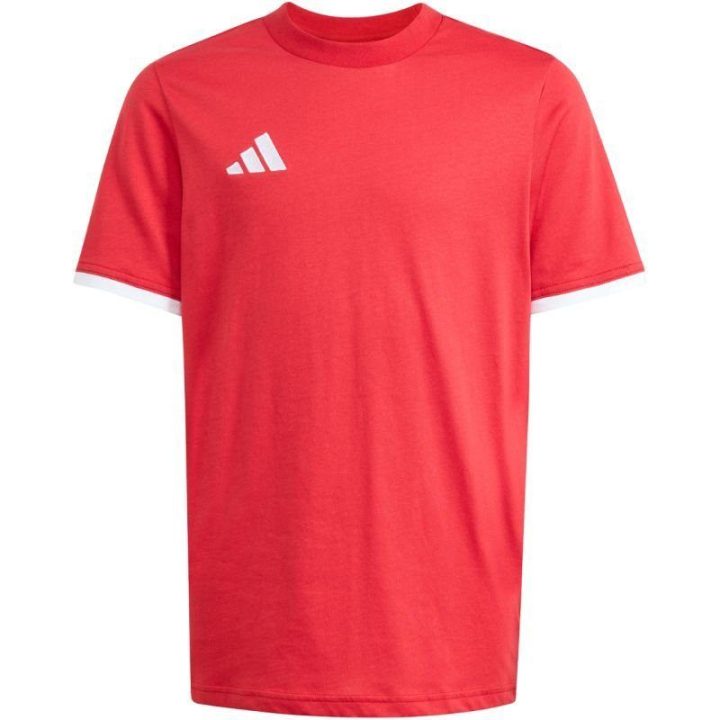 Vaikiški medvilniniai marškinėliai adidas Entrada 26, raudoni