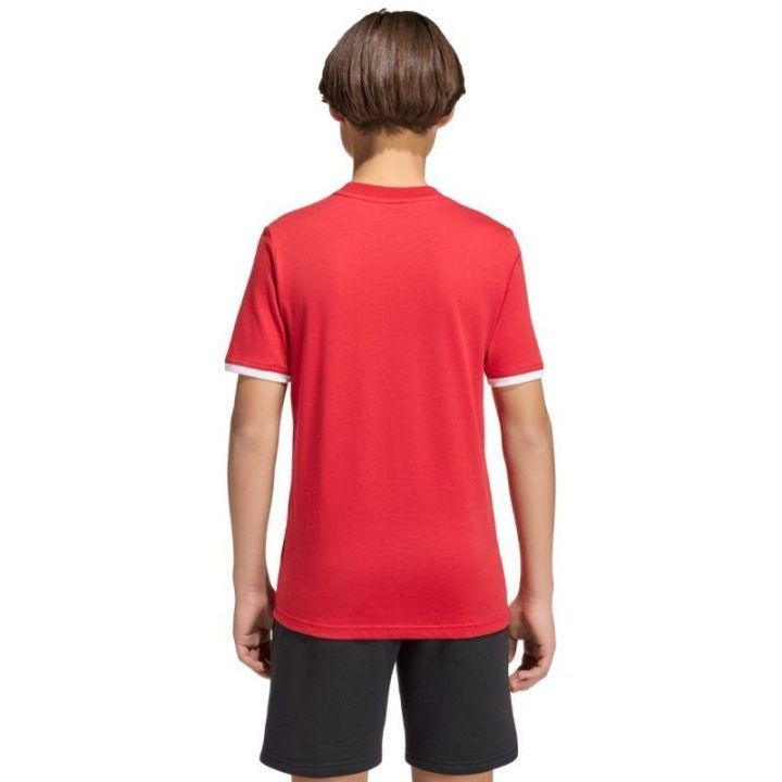 Vaikiški medvilniniai marškinėliai adidas Entrada 26, raudoni
