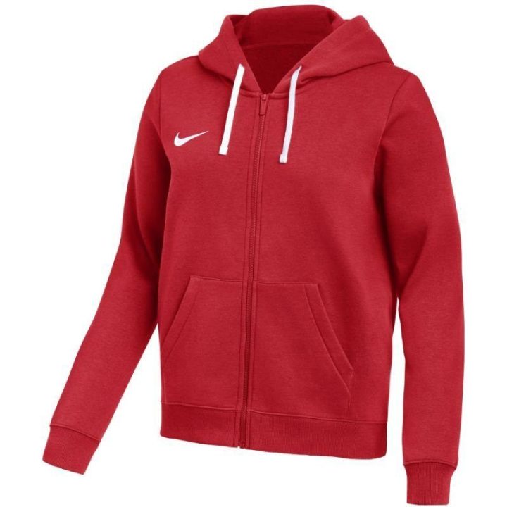 Moteriškas medvilninis džemperis su gobtuvu Nike Park 26, raudonas