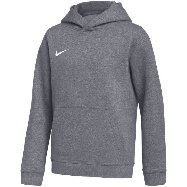Vaikiškas medvilninis džemperis su gobtuvu Nike Park 26, pilkas