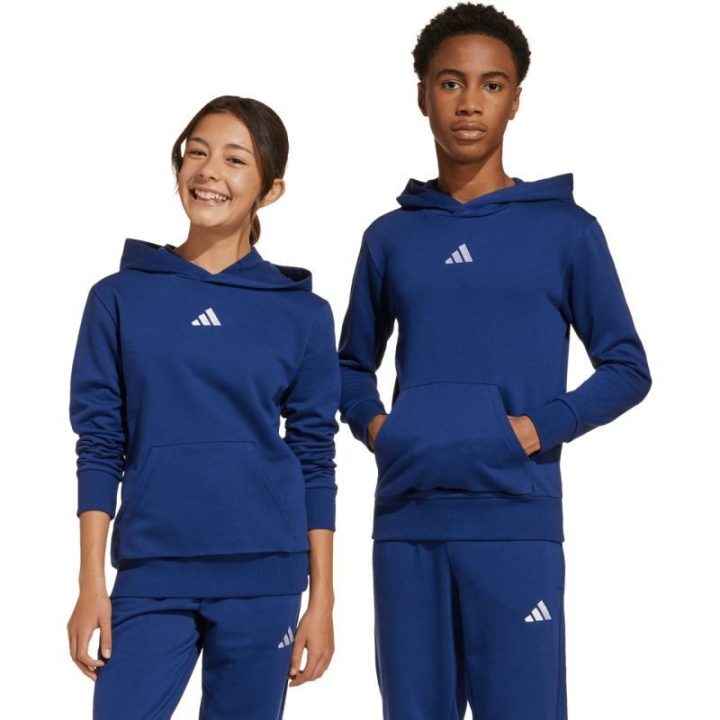 Vaikiškas džemperis su gobtuvu adidas Essentials, tamsiai mėlynas