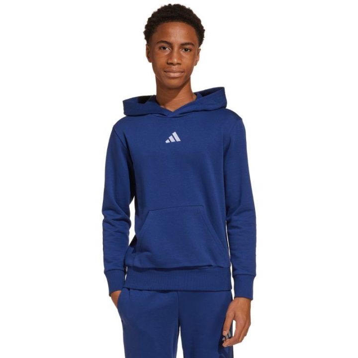 Vaikiškas džemperis su gobtuvu adidas Essentials, tamsiai mėlynas