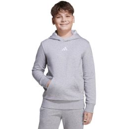 Vaikiškas medvilninis džemperis su gobtuvu adidas Essentials, pilkas
