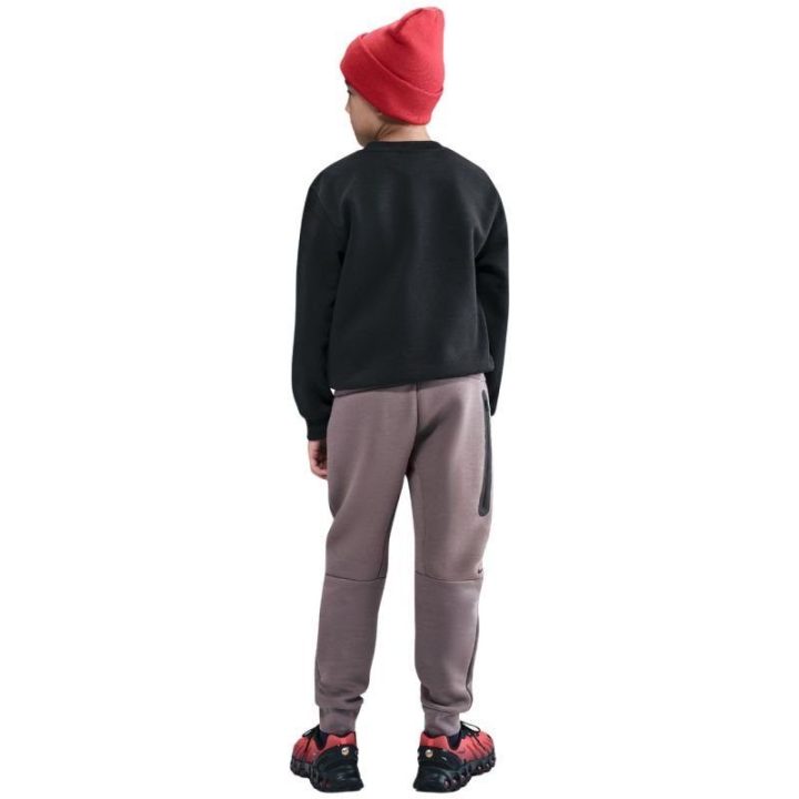 Vaikiškas medvilninis džemperis Nike Sportswear Club Fleece, juodas
