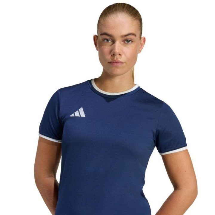 Moteriški treniruočių marškinėliai adidas Entrada 26, tamsiai mėlyni