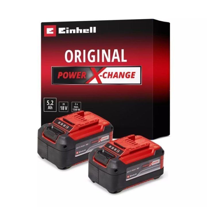 Akumuliatorių komplektas Einhell, 2 × 5,2 Ah, 18 V