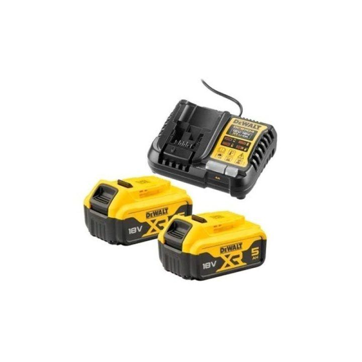 Įkroviklio ir 2 akumuliatorių komplektas DeWALT DCB1104P2, 18 V
