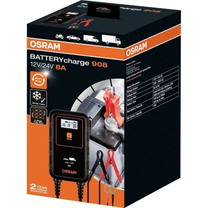 Akumuliatorių įkroviklis OSRAM Batterycharge 908