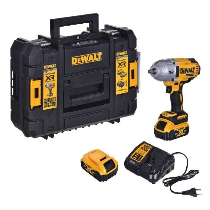 Smūginis veržliasukis DeWALT DCF900P2T-QW, geltonas
