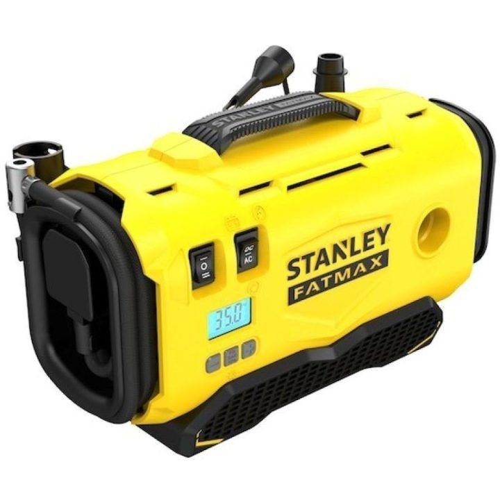Akumuliatorinis kompresorius Stanley SFMCE520B, juodas ir geltonas