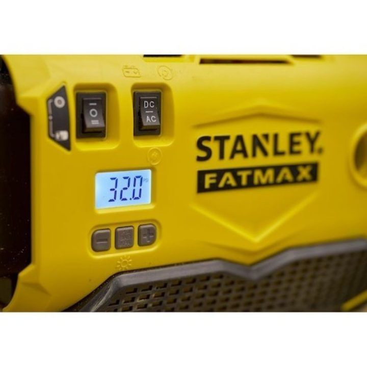 Akumuliatorinis kompresorius Stanley SFMCE520B, juodas ir geltonas