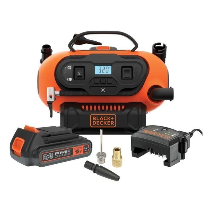 Kompresorius Black+Decker BDCINF18N WD, oranžinis ir juodas