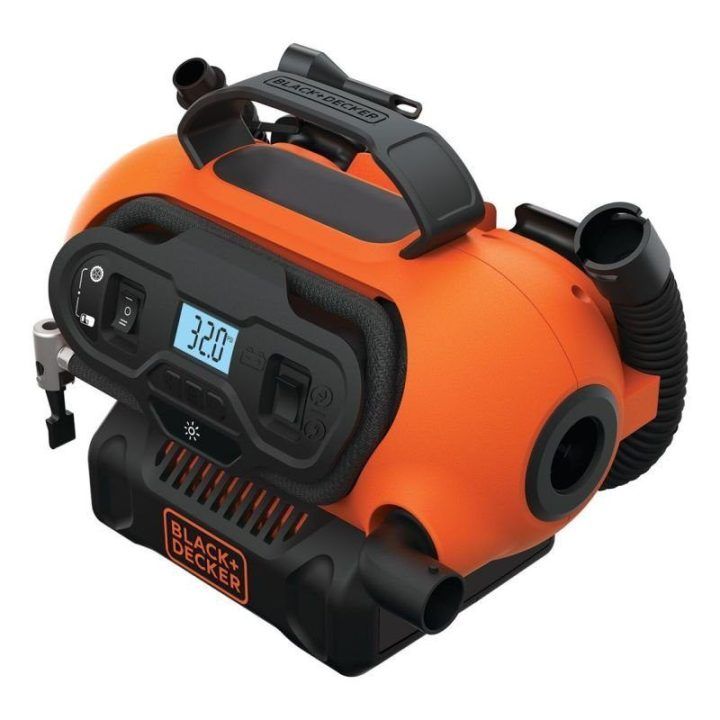 Kompresorius Black+Decker BDCINF18N WD, oranžinis ir juodas