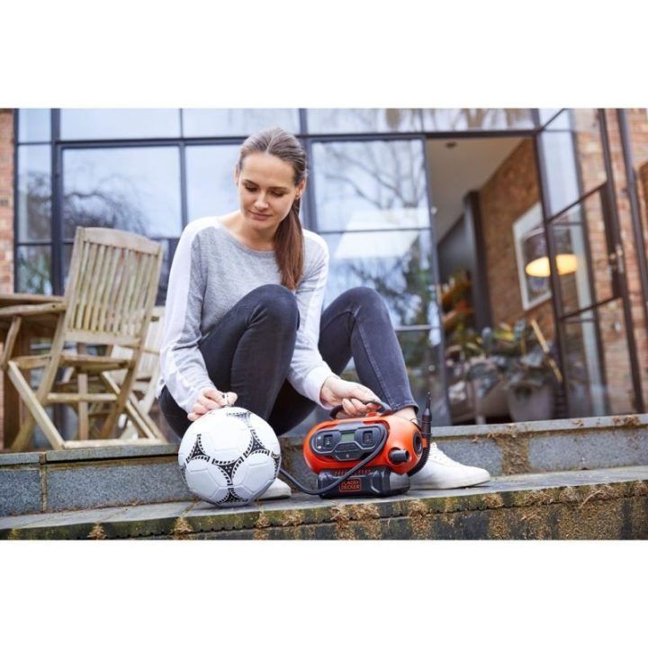 Kompresorius Black+Decker BDCINF18N WD, oranžinis ir juodas