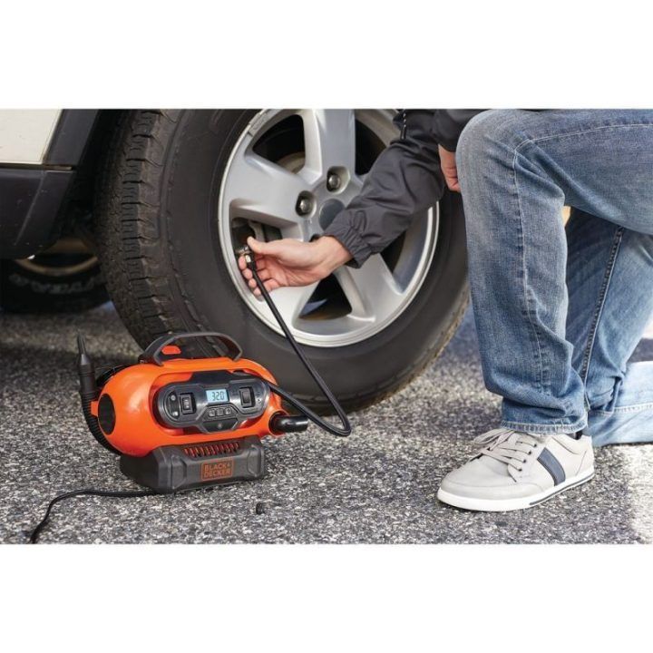 Kompresorius Black+Decker BDCINF18N WD, oranžinis ir juodas