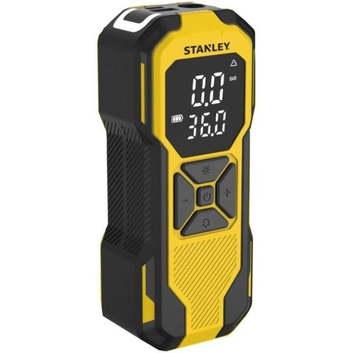 Akumuliatorinis 12 V kompresorius Stanley SXIF0101, juodas ir geltonas