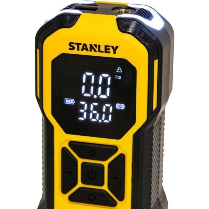 Akumuliatorinis 12 V kompresorius Stanley SXIF0101, juodas ir geltonas