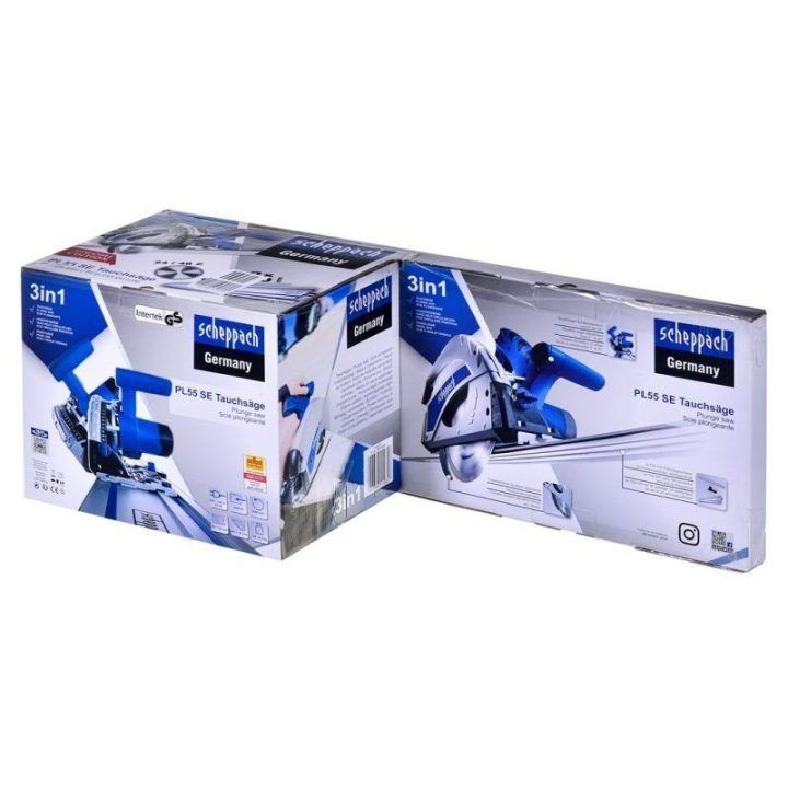 Įleidžiamasis pjūklas Scheppach PL55, 160 mm, mėlynas, juodas ir sidabrinis