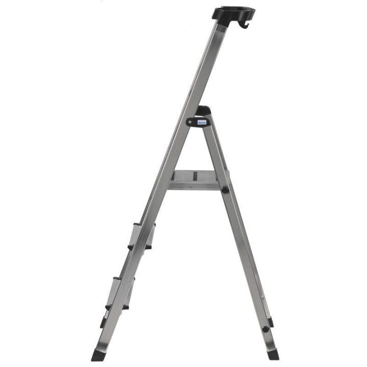 Trijų pakopų laisvai pastatomos kopėčios Krause Safety, sidabrinės
