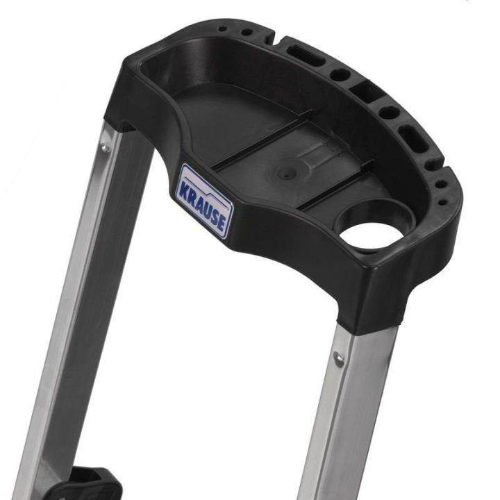 Pastatomos kopėčios su 4 pakopomis Krause Safety, sidabrinės