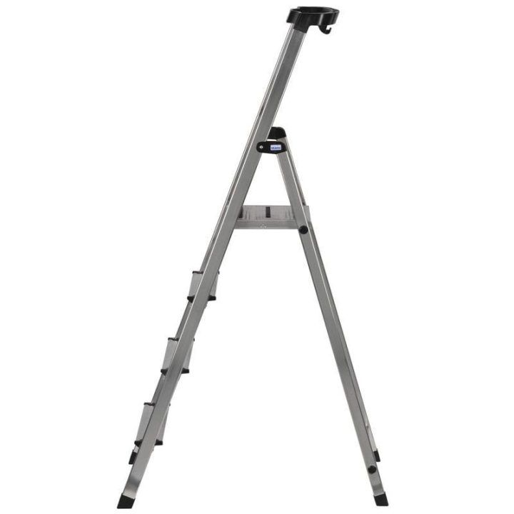 Pastatomos kopėčios su 4 pakopomis Krause Safety, sidabrinės