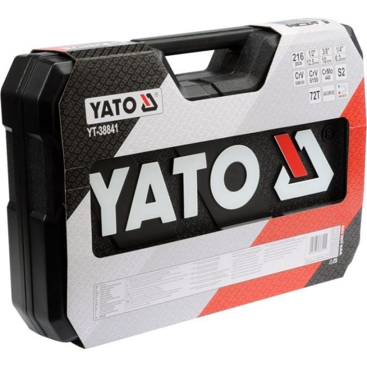 Galvučių ir raktų komplektas YATO YT-38841, 216 dalių