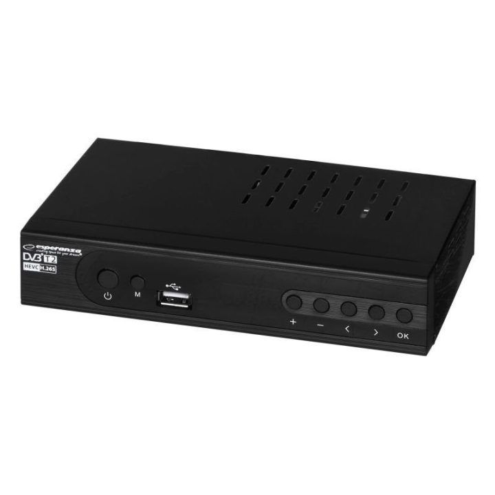 DVB-T2 imtuvas Esperanza EV106P su H.265/HEVC, juodas