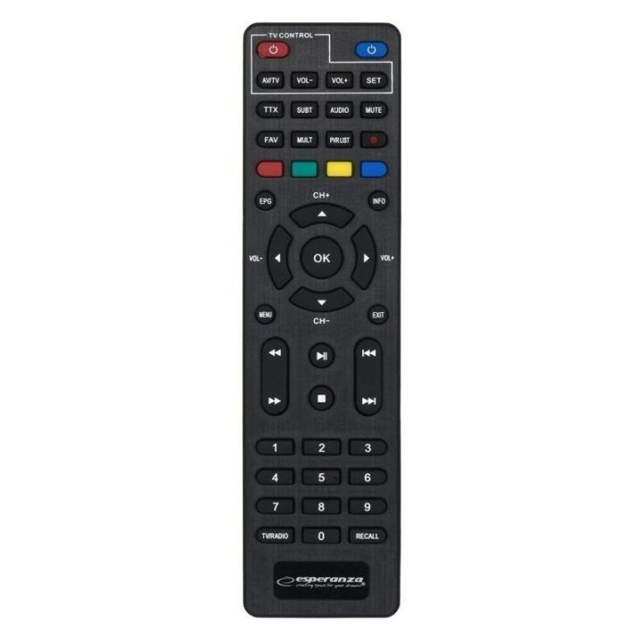 DVB-T2 imtuvas Esperanza EV106P su H.265/HEVC, juodas