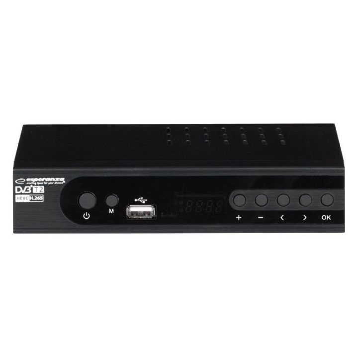DVB-T2 imtuvas Esperanza EV106P su H.265/HEVC, juodas