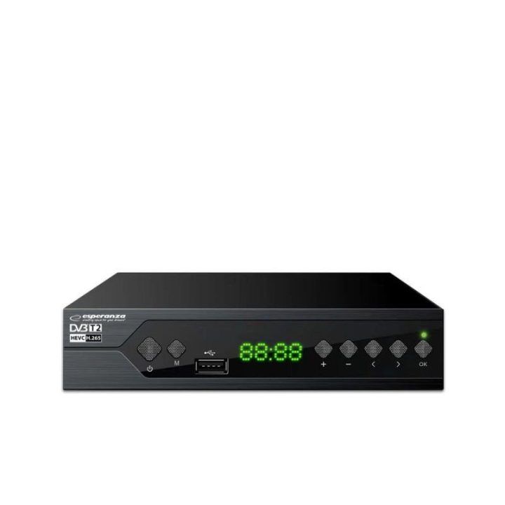DVB-T2 imtuvas H.265/HEVC Esperanza EV107R, juodas