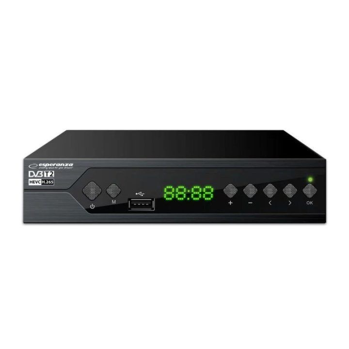 DVB-T2 imtuvas H.265/HEVC Esperanza EV107R, juodas