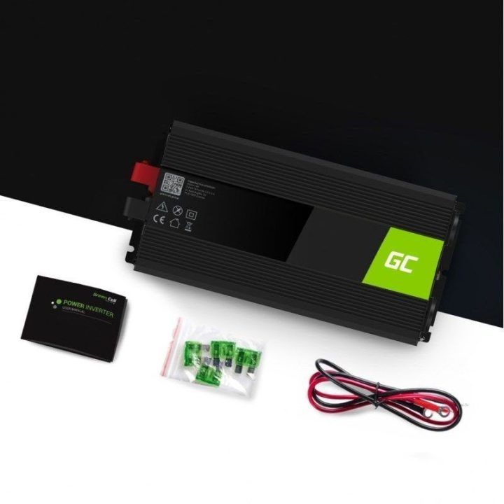 Įtampos keitiklis Green Cell INV15, 3000/6000 W, juodas