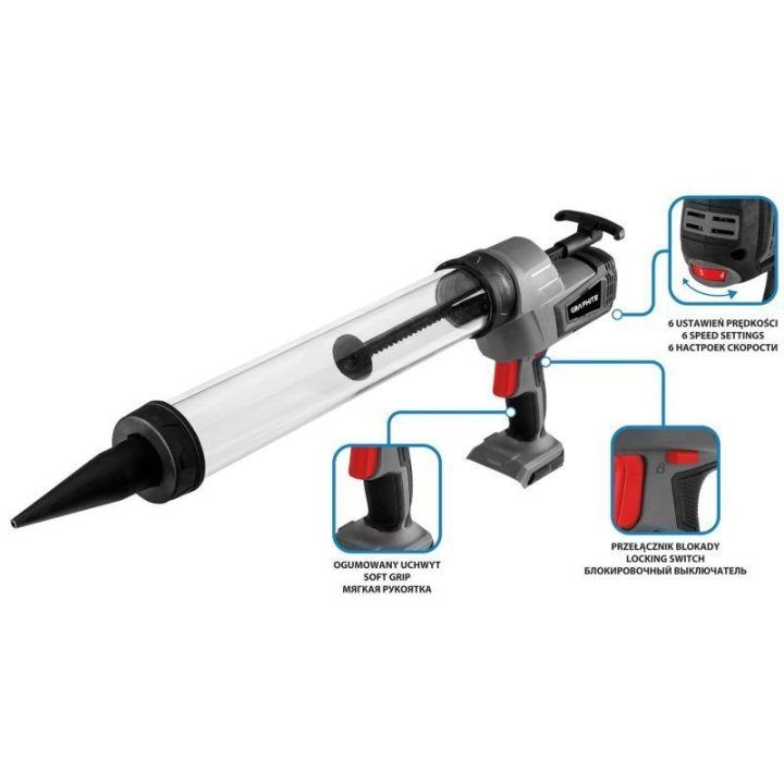 Silikono pistoletas Graphite 58GE115