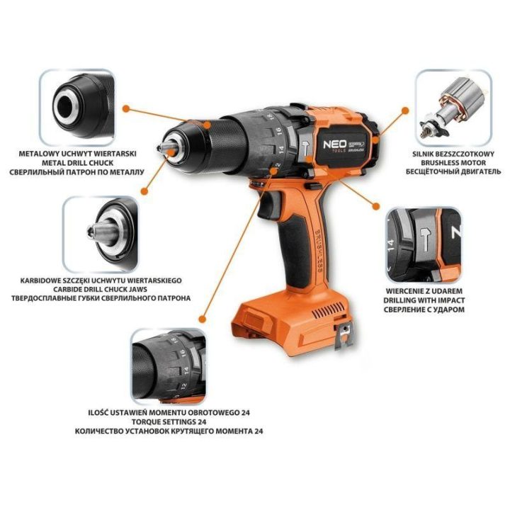 Grąžtų priedas NEO Tools 04-616
