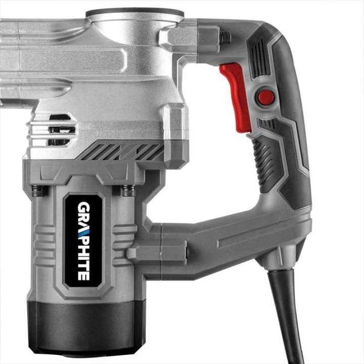 SDS Max griovimo kūjis GRAPHITE 58G877, 1300 W, juodas ir sidabrinis