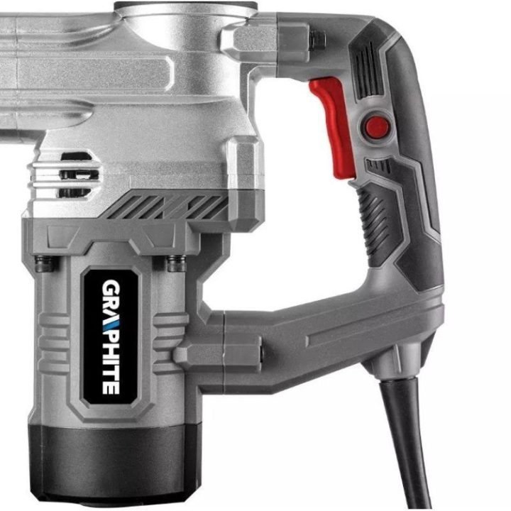 SDS Max griovimo kūjis GRAPHITE 58G877, 1300 W, juodas ir sidabrinis