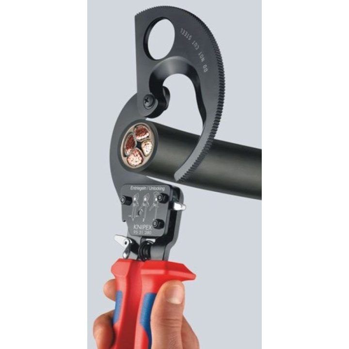 Rankinis kabelių kirptuvas Knipex 95 31 280, iki 5,2 cm
