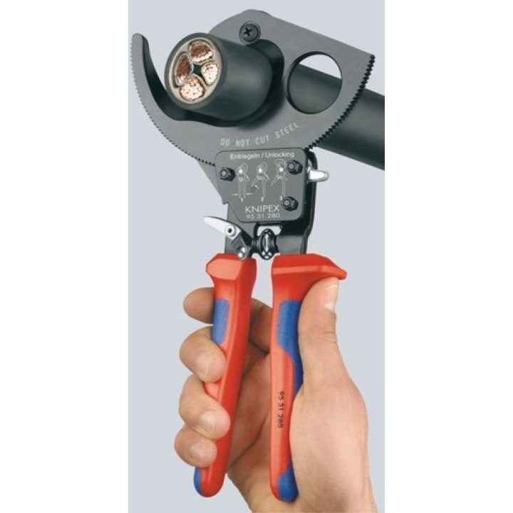 Rankinis kabelių kirptuvas Knipex 95 31 280, iki 5,2 cm