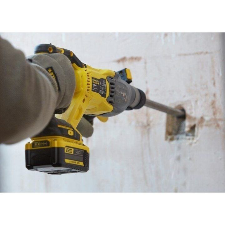 Akumuliatorinis perforatorius SDS+ Stanley V20, 18 V, 2 × 4 Ah