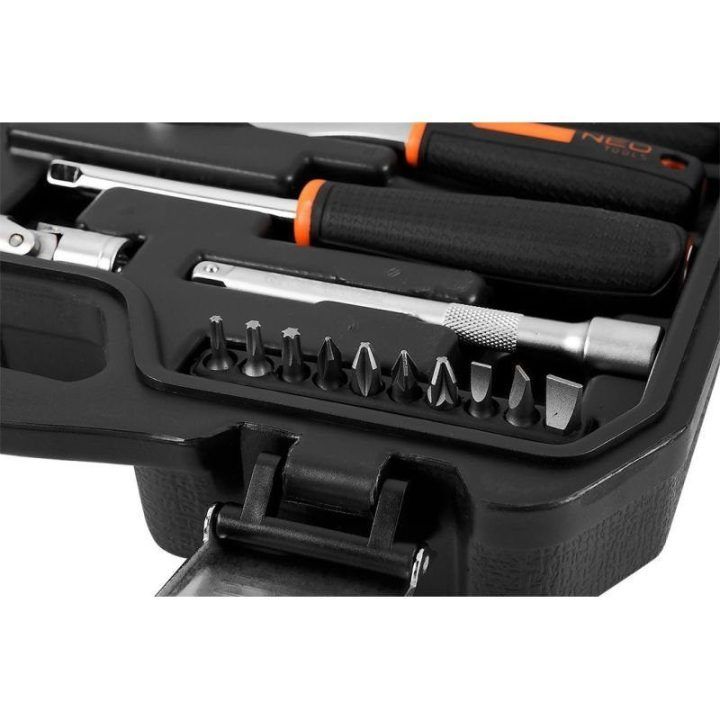 Kiaurinių galvučių rinkinys NEO Tools, 1/4″ + 3/8″, 46 vnt